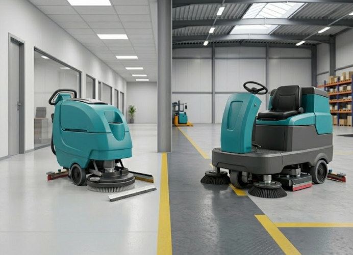 Fregadora de suelos manual o con asiento: ¿Cuál es la más adecuada para sus instalaciones?